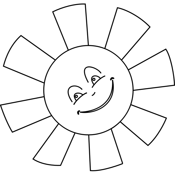 SVG Sun line art vector graphics