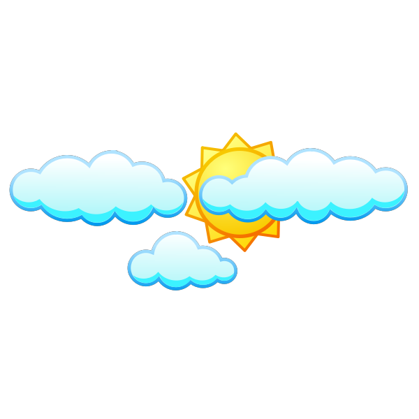 SVG Sun under clouds