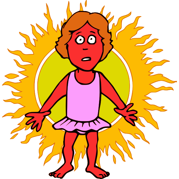 SVG Sunburned woman