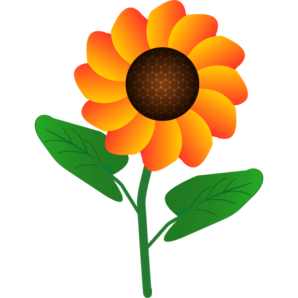 SVG Sunflower plant