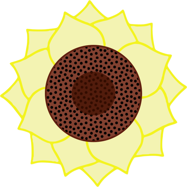 SVG Sunflower vector clip art