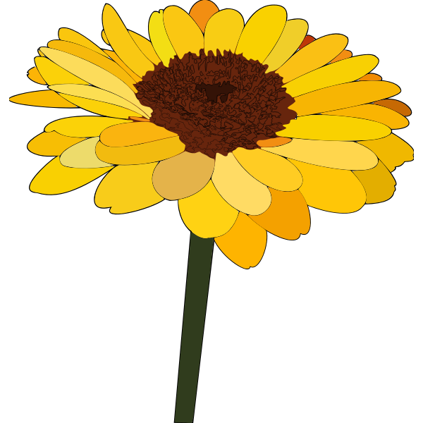 SVG Sunflower vector drawing