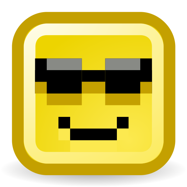SVG Sunglasses smiley vector icon