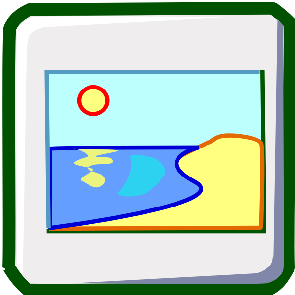 SVG Sunny beach vector clip art
