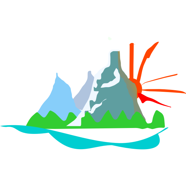 SVG Sunrise cartoon drawing