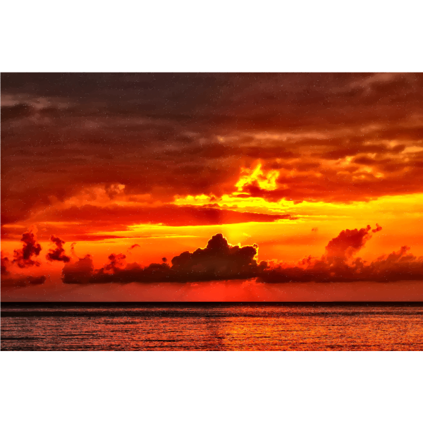 SVG Sunset On The Ocean