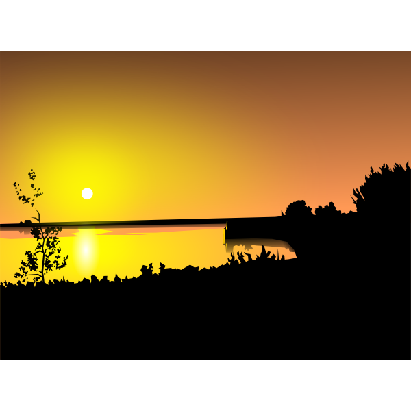 SVG Sunset over coast