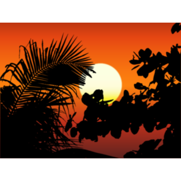SVG Sunset silhouette