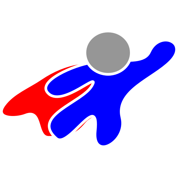 SVG Super hero flying silhouette