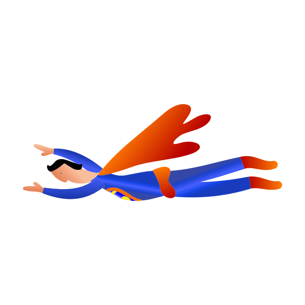 SVG Superhero drawing
