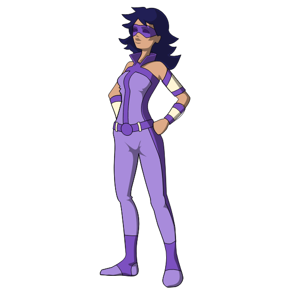 SVG Superhero girl in purple