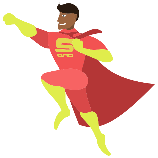 SVG Superhero in red uniform