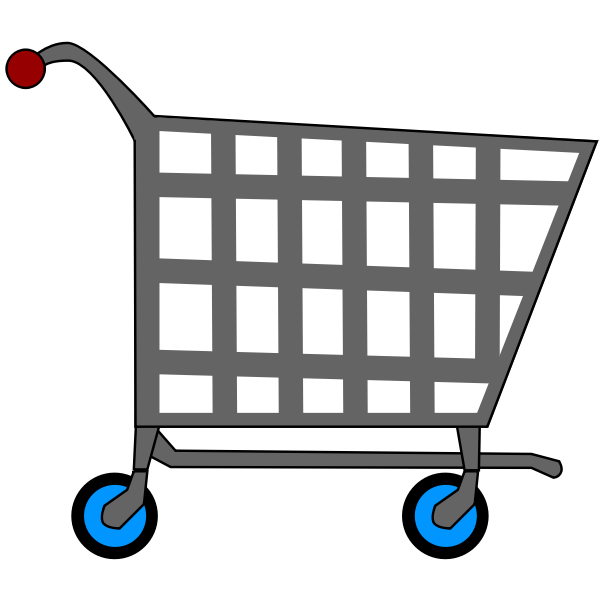 SVG Supermarket trolley vector drawing
