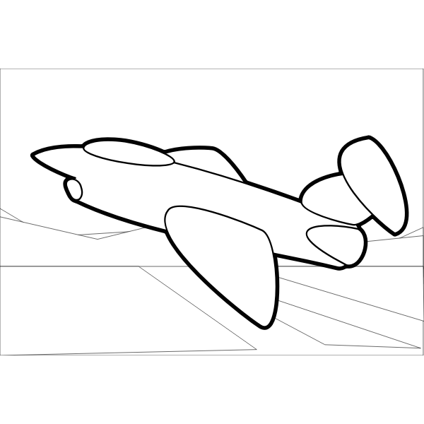 SVG Supersonic aircraft vector drawing