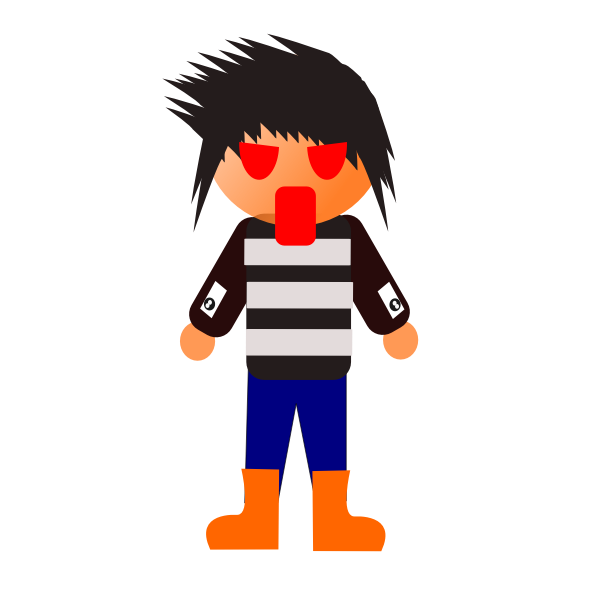 SVG Suprised cartoon character