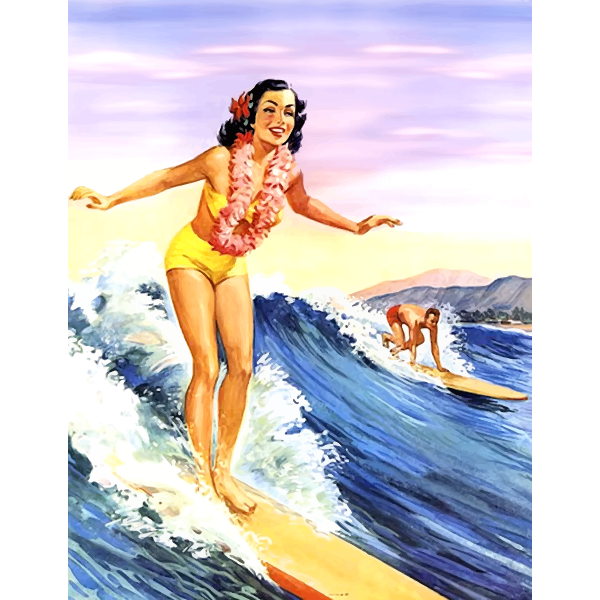 SVG Surfer Girl