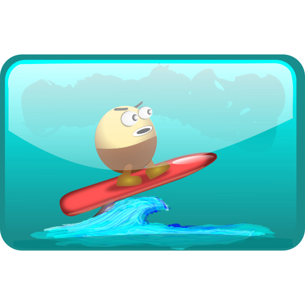 SVG Surfing egg vector illustration