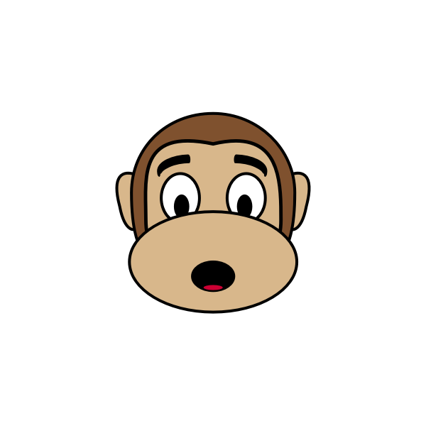 SVG Surprised ape