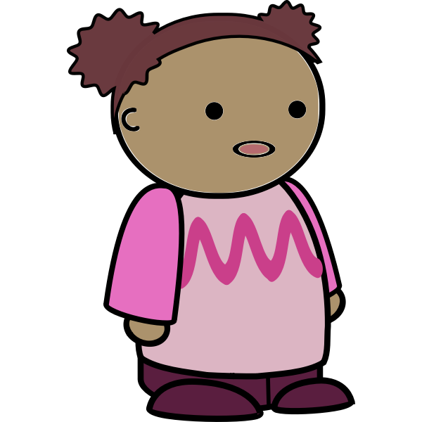 SVG Surprised girl