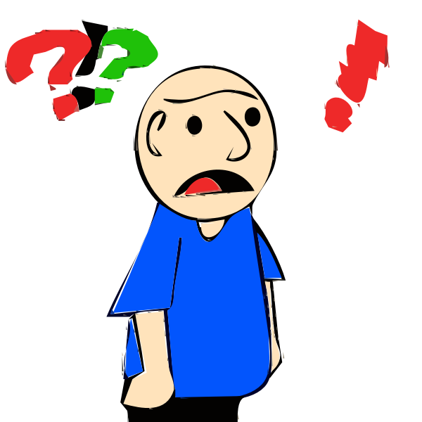 SVG Surprised man illustration
