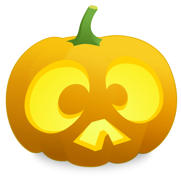 SVG Surprised pumpkin vector image