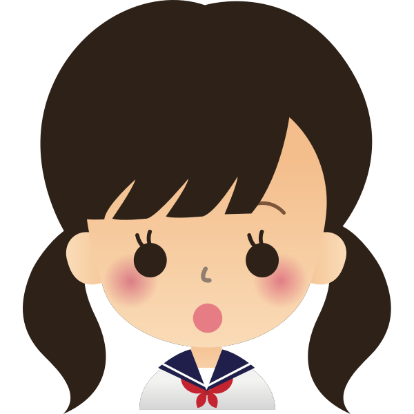 SVG Surprised schoolgirl