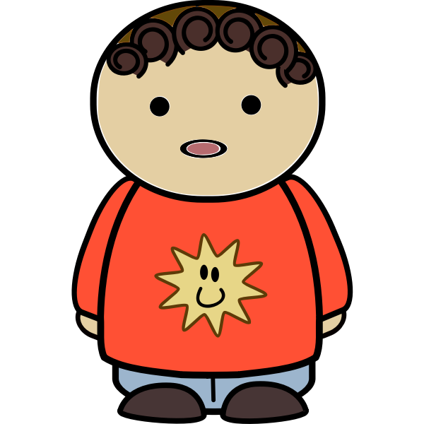 SVG Surprised toddler