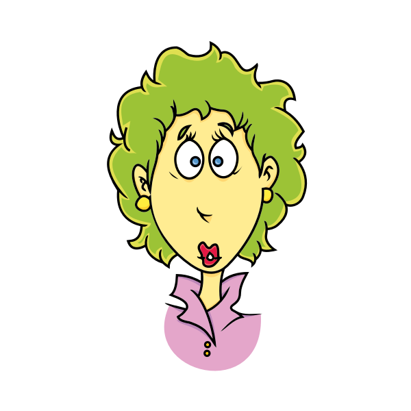 SVG Surprised woman
