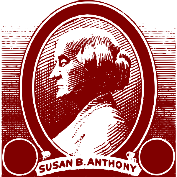SVG Susan B Anthony portrait vector image