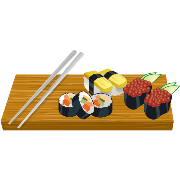 SVG Sushi on a board