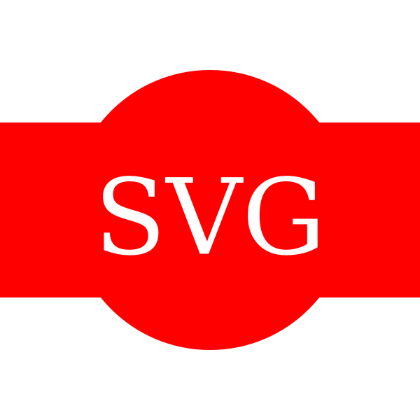 SVG SVG symbol on red background