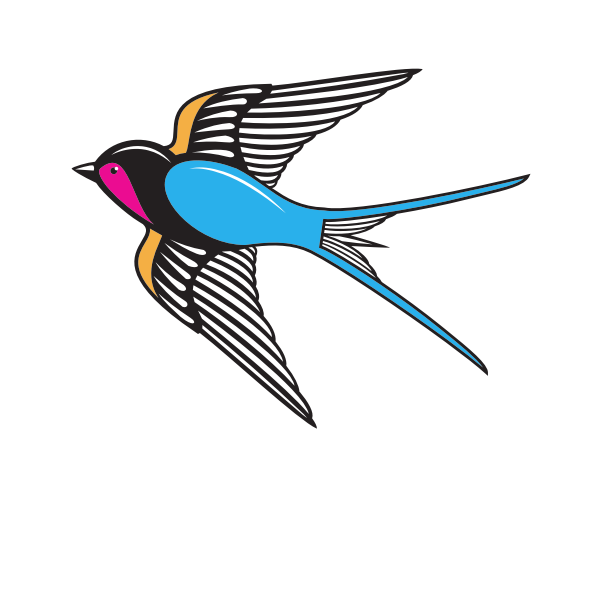 SVG Swallow colored clip art