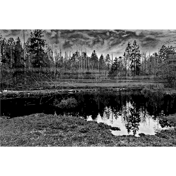 SVG Swamp 3 Grayscale