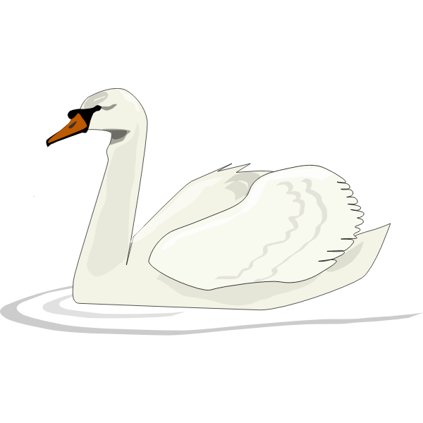 SVG Swan swimming vector