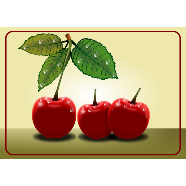 SVG Sweet cherries vector clip art