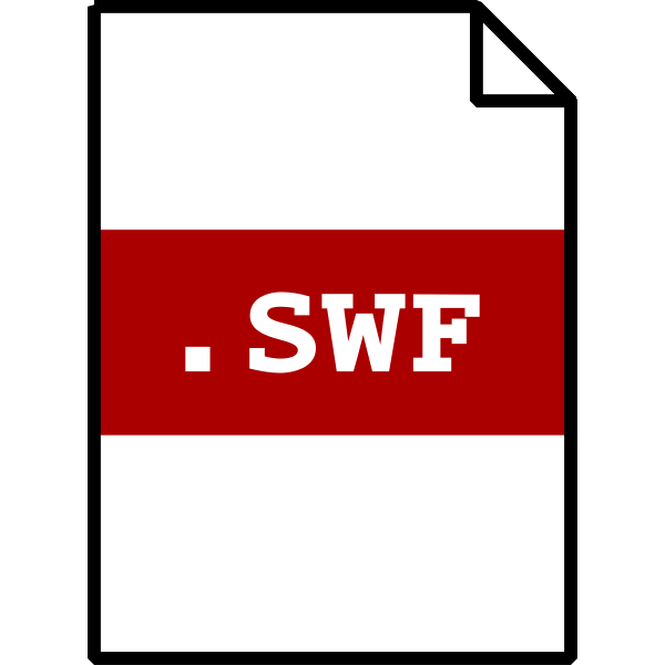 SVG SWF icon vector image