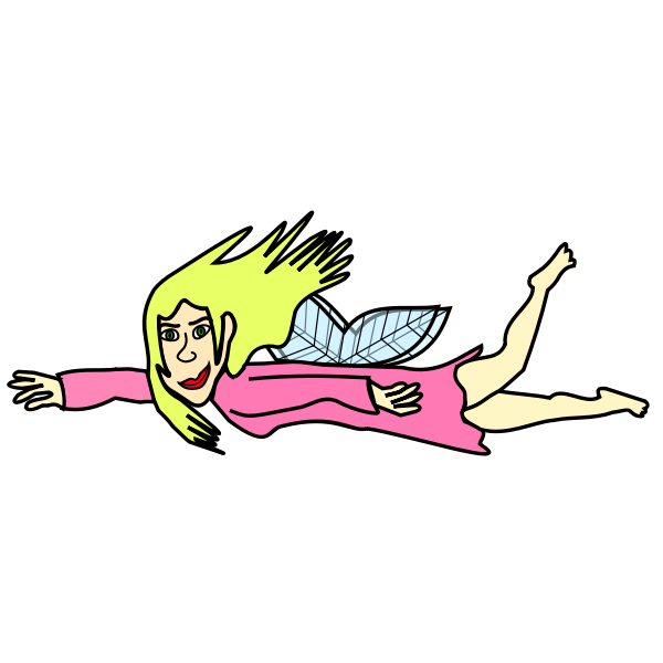 SVG Swimming fairy