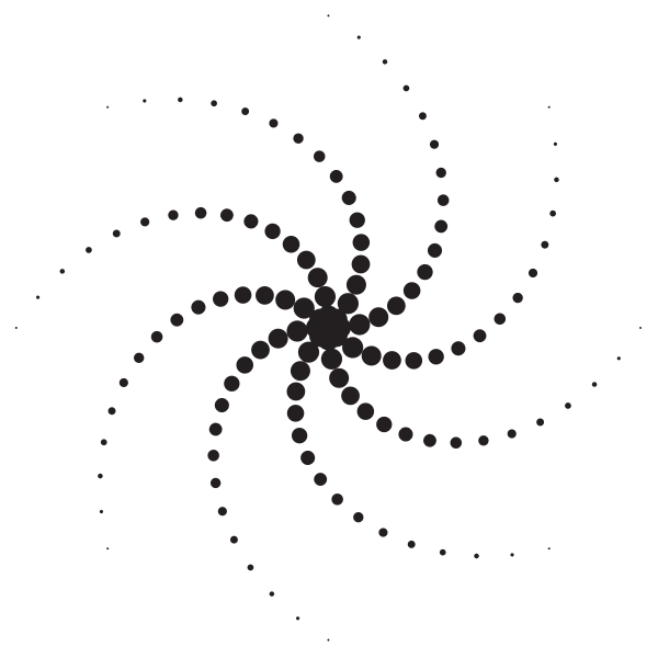 SVG Swirling black dots