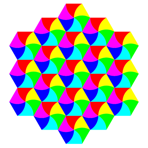 SVG swirly hexagon tessellation