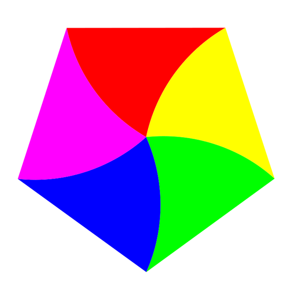 SVG Swirly pentagon