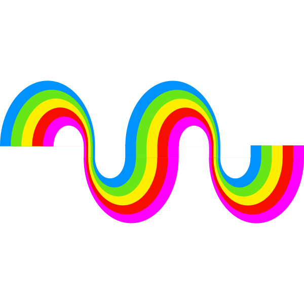 SVG Swirly rainbow decoration vector drawing