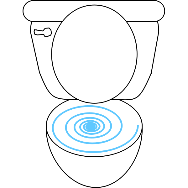 SVG Swirly toilet vector clip art