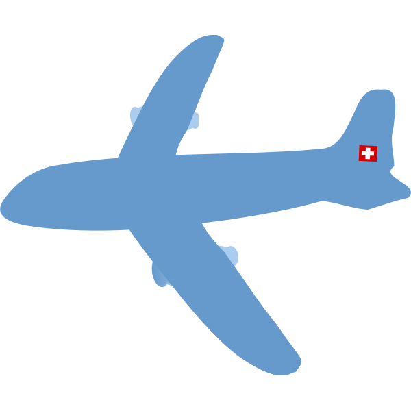 SVG Swiss airplane vector