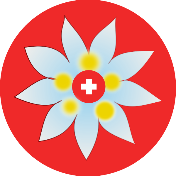 SVG Swiss cross and flower