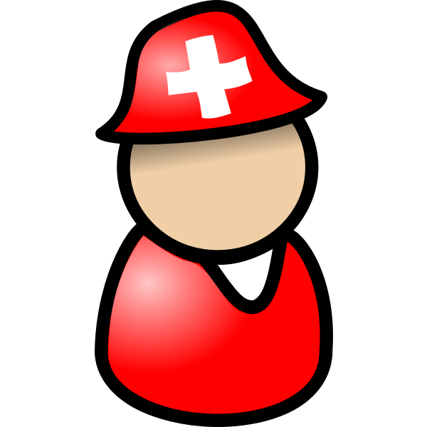 SVG Swiss tourist avatar vector image