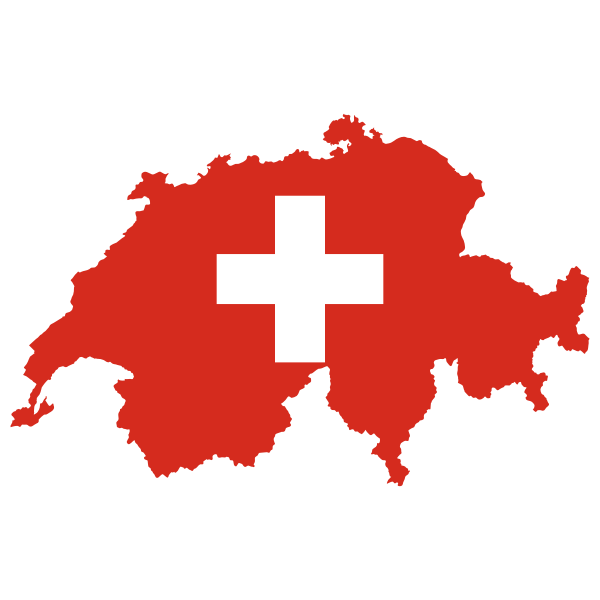 SVG Switzerland map and flag