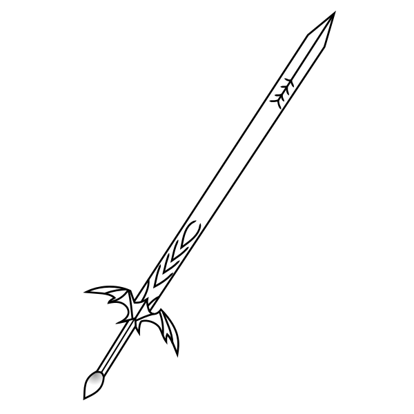 SVG Sword vector V9
