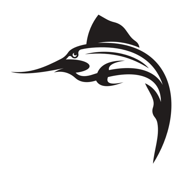 SVG Swordfish monochrome silhouette