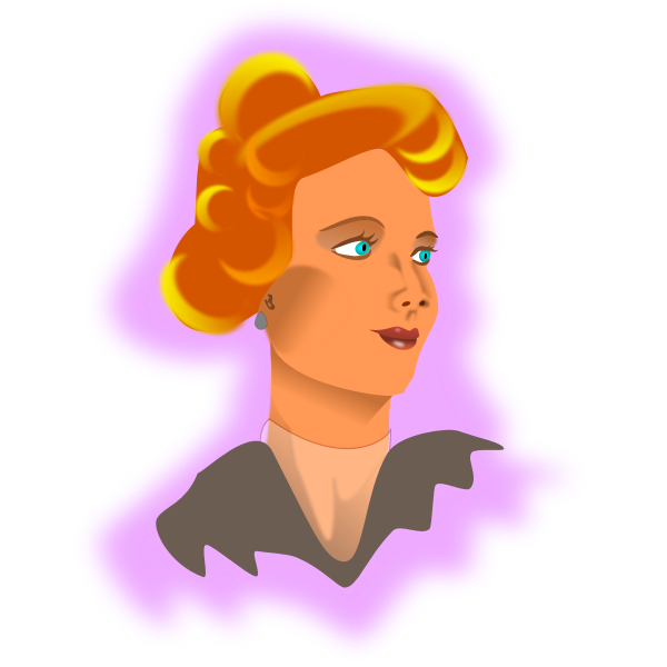 SVG Sybil Grey portrait vector clip art