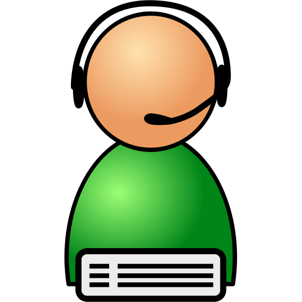 SVG Symbol for helping people on the reception vector illustration